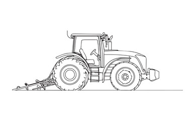 Obraz premium Vector tractor illustration
