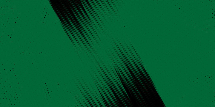Abstract Green Halftone Dots Background with Dynamic Gradient Texture