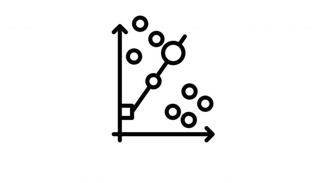 scatter plot animated icon