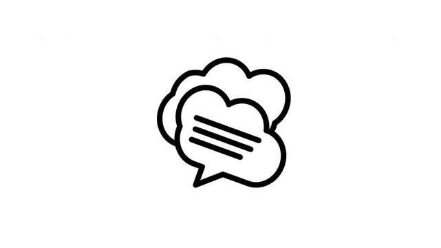 speech bubbles animated icon