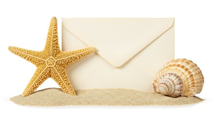Seashell, Starfish & Summer's Postcard