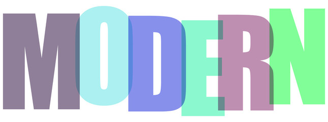 Colorful modern typography design with overlapping letters © MdAminul