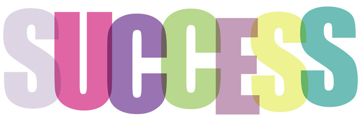 A colorful and creative representation of the word success. © MdAminul