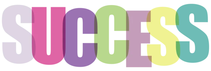 Fototapeten Positive Typografie A colorful and creative representation of the word success.  © MdAminul