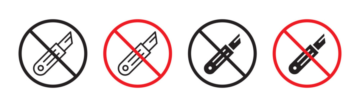 Do not cut sign in flat style. Basic vector symbol illustration