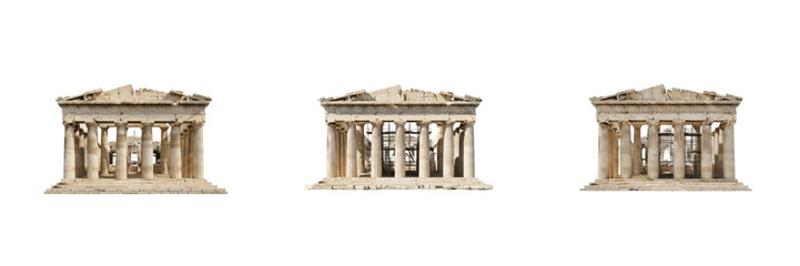 Fototapeta premium Parthenon Temple Model Isolated on White – Ancient Greek Architecture