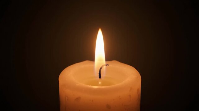 Soft candle flame flickering loop
