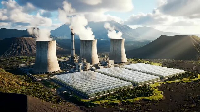 A striking example of sustainable investment impact, this integrated industrial complex and vast greenhouses thrive within a unique volcanic landscape.