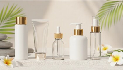 コスメボトル　モックアップ　サンプルイメージ	