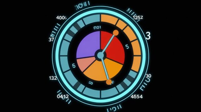 Animated radial progress chart filling clockwise