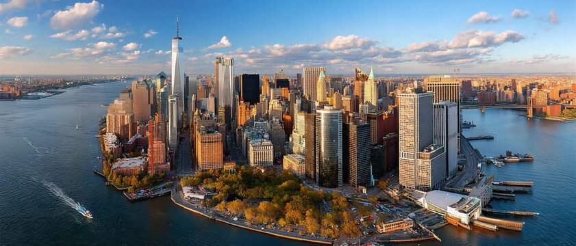 Urban Vista: A sprawling cityscape unfolds beneath a canvas of a vivid sky, showcasing the architectural diversity and vibrant energy of a bustling metropolis.