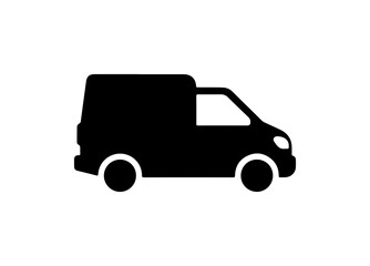 Fototapeta premium Minimalist Delivery Van Vector Icon