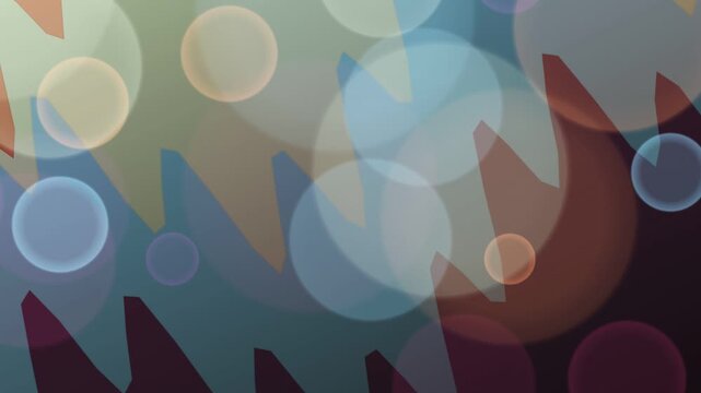Abstract shapes and circles overlapping in a vibrant, dynamic composition, showcasing visual elements and graphic design