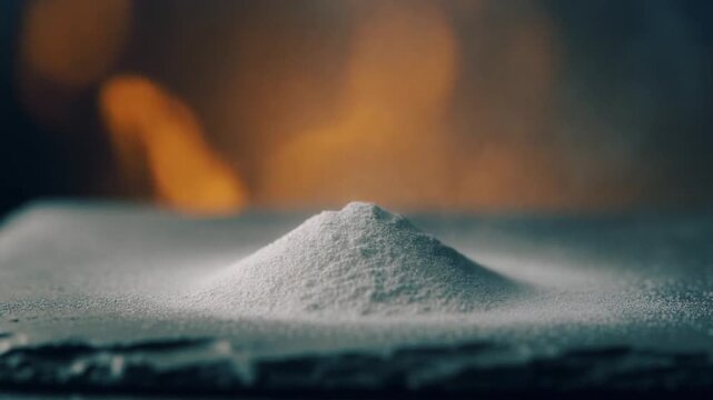 Abstract powdered pigment cloud rest motion texture background in cinematic macro