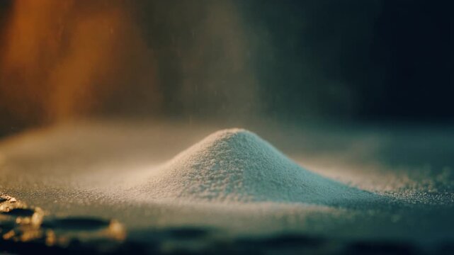 Abstract powdered pigment cloud rest motion texture background in cinematic macro