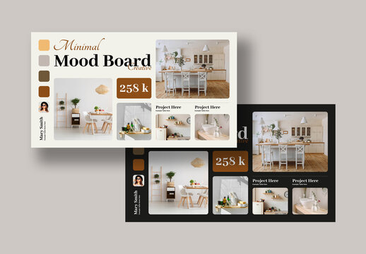 Minimal Creative Mood Board Presentation Template