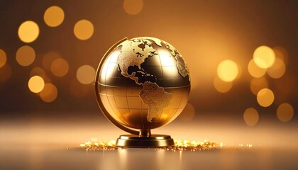 Gleaming Golden Globe: A Symbol of Global Connection and International Affairs
