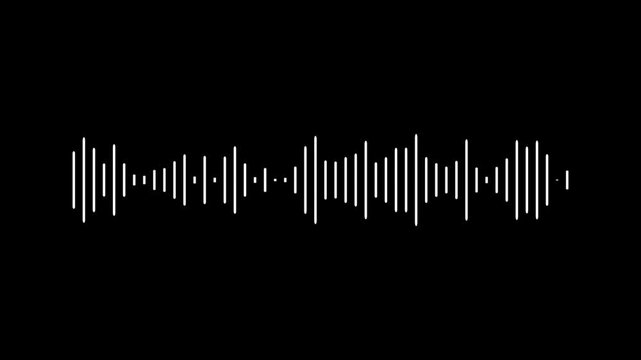 Audio waveform spectrum animation on black background. White and black audio visualization effect.
audio waveform or Audio spectrum 4k video. audio wave or frequency digital animation.