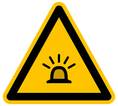 Se&ntilde;al de advertencia de luz de emergencia o sirena de alarma ilustraci&oacute;n vectorial