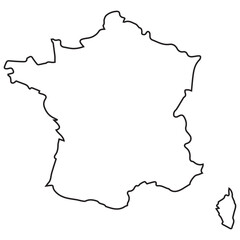 Outline Map Of France
