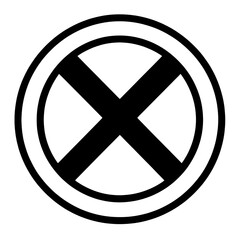 Obraz premium Cross Symbol in Circle UI Icon for Dashboard Interface