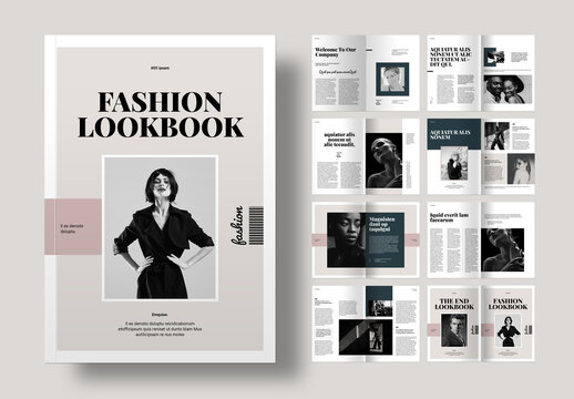 Fashion Lookbook Template Layout