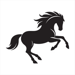 Obraz premium Horse abstract silhouette clip art logo design concept illustration idea