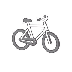 Fototapeta premium Grey Outline Bicycle Icon for App UI