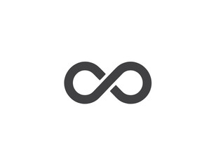 Obraz premium Infinity Loop Symbol Vector Icon for App UI