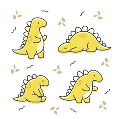 cute Stegosaurus set © zulki