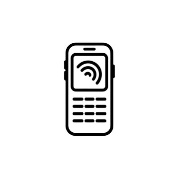 Smartphone with Wi-Fi Signal Icon for Mobile Interface