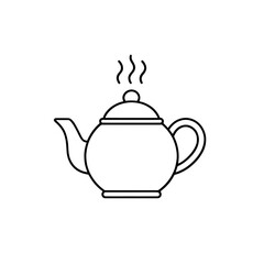 Obraz premium Steam Teapot Line Icon for App UI