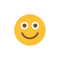 Fototapeta premium Yellow Smiley Face Flat UI Icon for App Interface