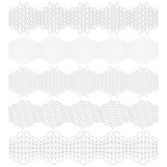 Ornament. A set of guilloche elements. Watermark patterns. Isolated on white background. Vector illustration. 