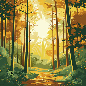 autumn landscape with trees
