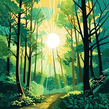 autumn landscape with trees