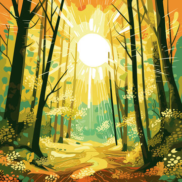 autumn landscape with trees