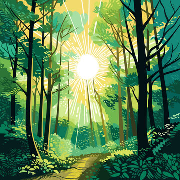 autumn landscape with trees