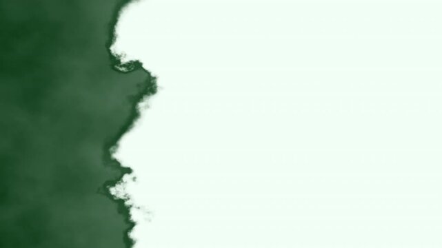 Green gradient with dark splotches spreading across the surface