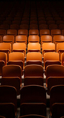 Seating arrangement in an empty sports stadium during daylight hours