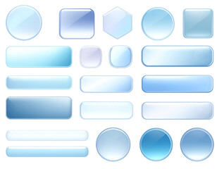 プリ開発やモックアップに最適なフューチャリスティックな青い半透明UIキット