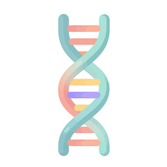 Multicolor DNA Double Helix Vector Icon for Science App UI