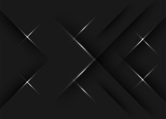 Modern Dark Tech Background with Glowing Metallic Lines