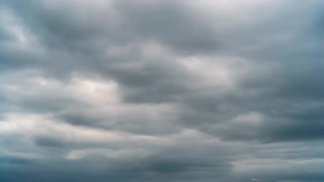 Time Lapse of Dark Storm Clouds Moving Across the Sky.