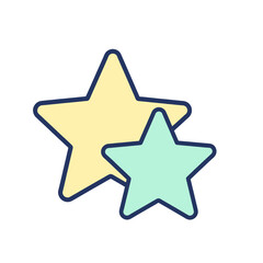 Obraz premium Two Stars Rating Icon for App UI