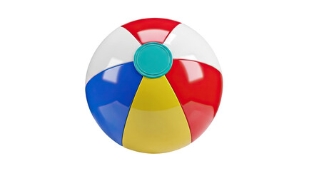 Obraz premium Colorful Beach Ball on White Background