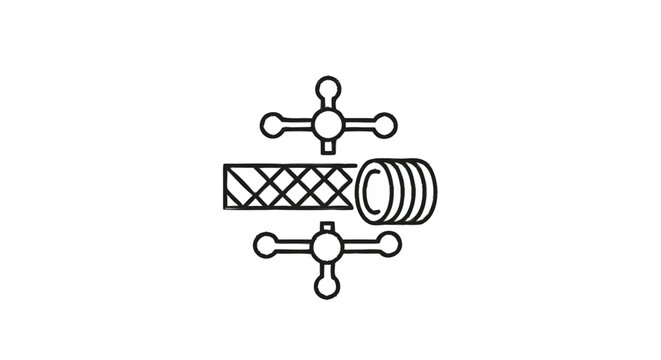 Illustration of a hose clamp tightening a hose.