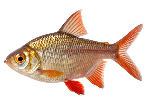 Fish, aquatic, animal, red, fins, scales, isolated on transparent background