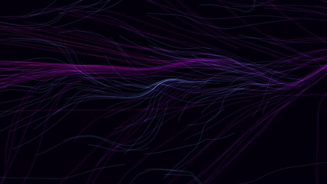 A massive torrent of 15,000 flowing digital silk lines tracking magnetic vectors. Additive cyan to amber blend. Mathematically perfect seamless loop. Code-driven exact loop for zero-glitch 4K VJ.