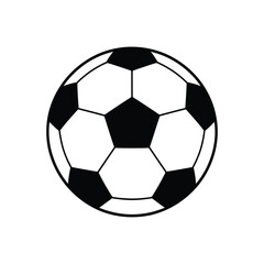 Obraz premium A classic black and white soccer ball illustration on a white background